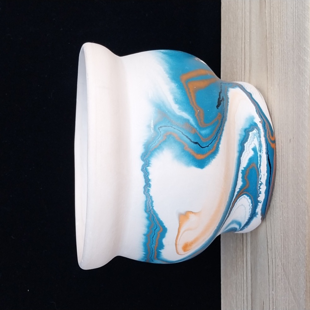 💥💥Vintage Native American Nemadji USA 4" Swirl Pottery Vase